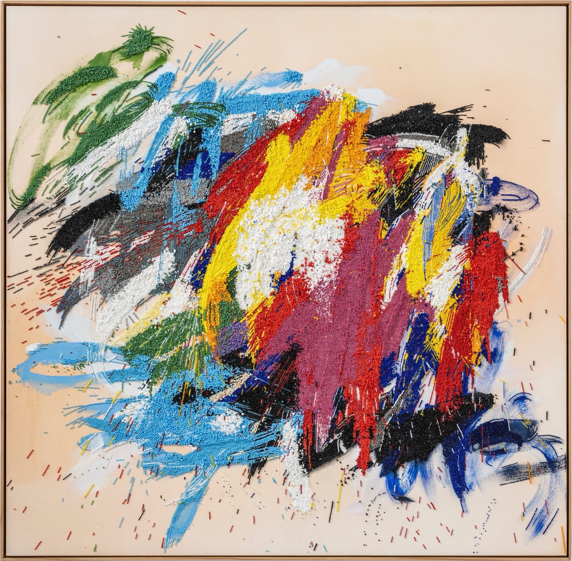 珠玑笔触：丽莎·卢的珠饰肌理绘画